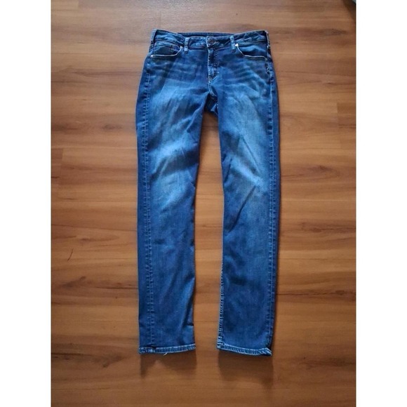 Mens Silver Avery Slim Denim Jeans - Picture 1 of 8